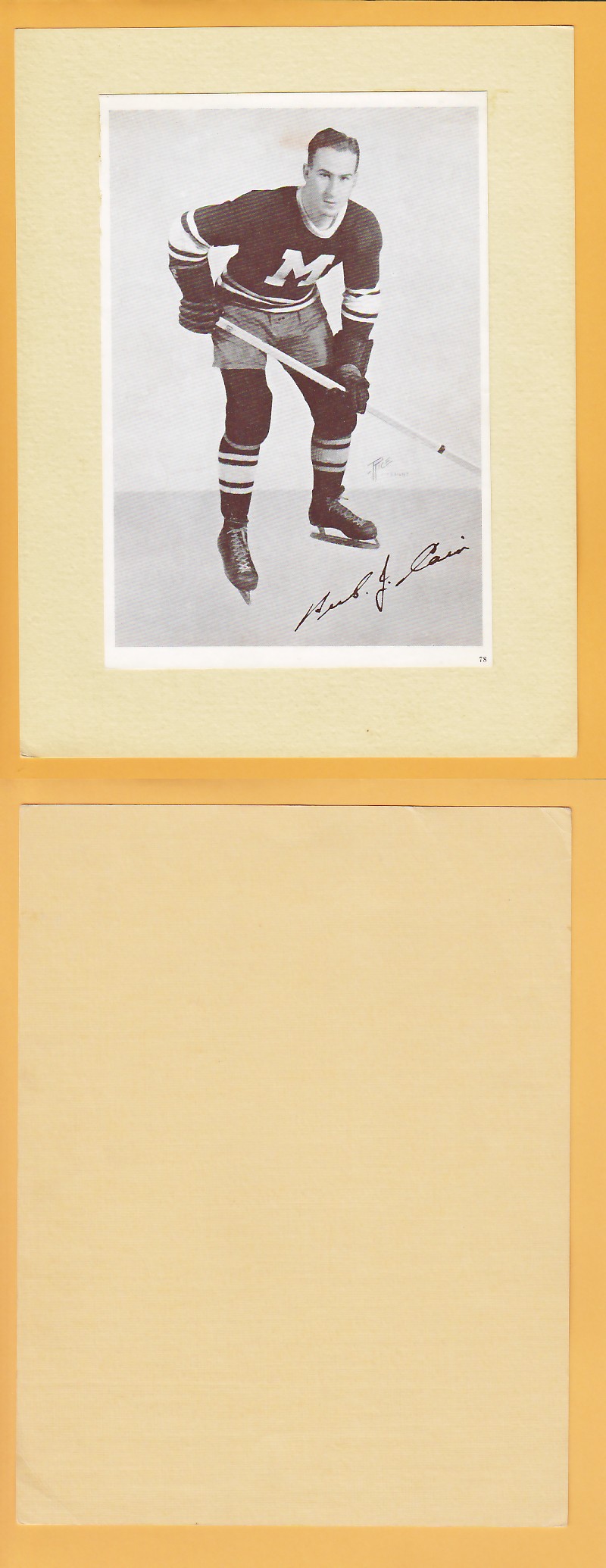 1935-40 CROWN BRAND PHOTO #78 HERBERT CAIN photo